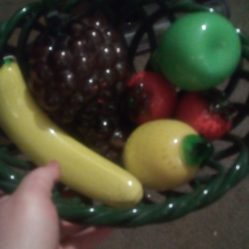 Vintage (original hand blown glass fruit)